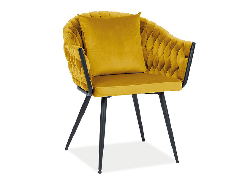 Jedálenská stolička Nobuko (žltá + čierna)