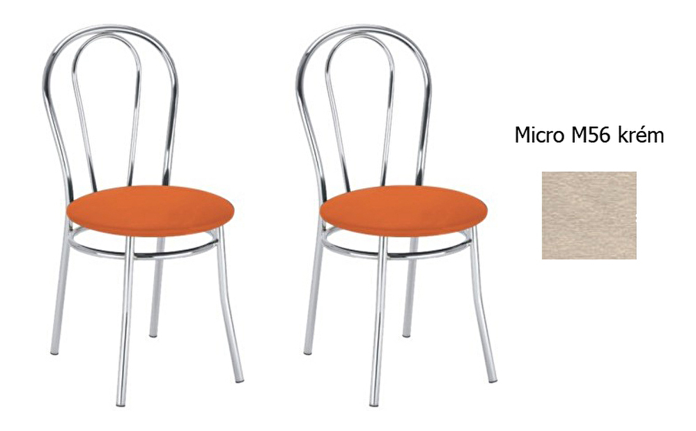 Set 2 ks. Jedálenská stolička Tulipan (Micro M56 krém) *výpredaj