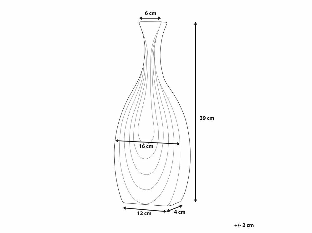 Váza TAMMIN 39 cm (sklolaminát) (biela)