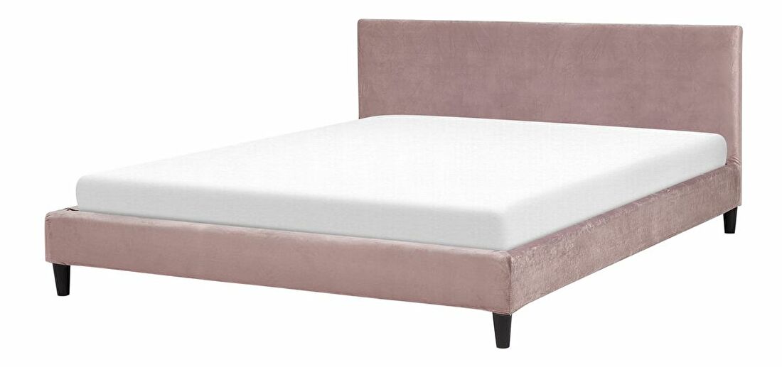 Manželská posteľ 180 cm FUTTI (s roštom) (ružová)