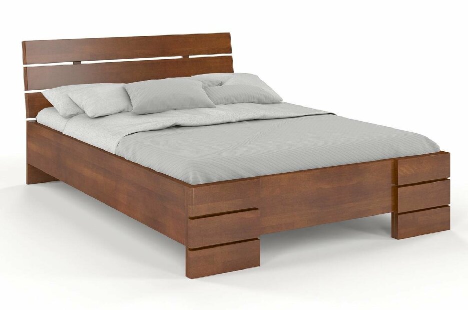 Manželská posteľ 160 cm Naturlig Lorenskog High (buk)