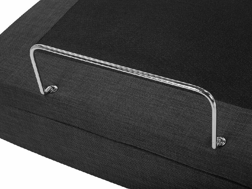 Manželská posteľ 160 cm DUCHE (látka) (sivá) (s roštom)