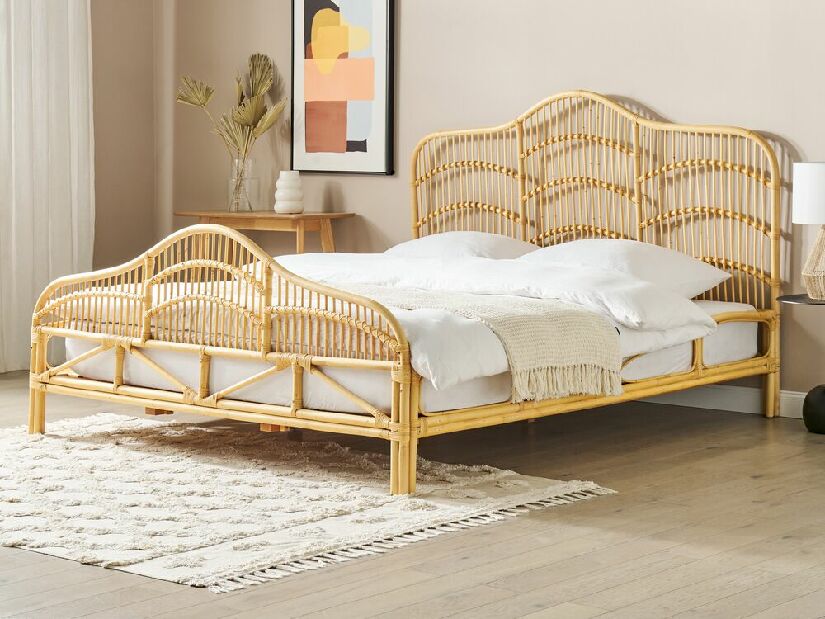 Manželská posteľ 180 cm Dori (svetlé drevo) (s roštom)