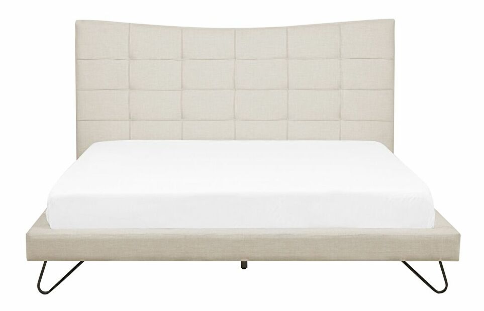 Manželská posteľ 160 cm LANEL (s roštom) (béžová)