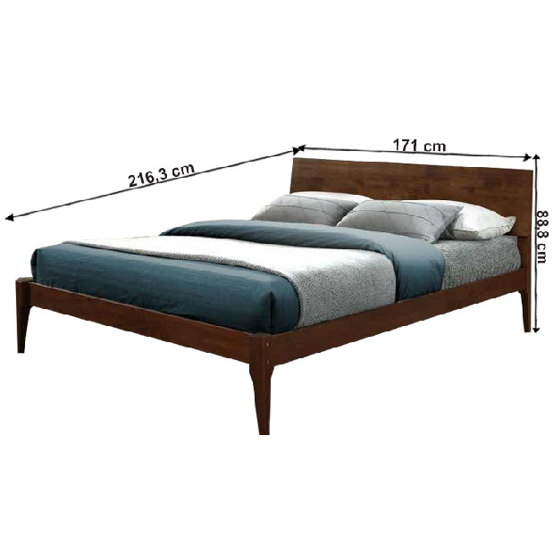Manželská posteľ 160 cm Bredo (s roštom)
