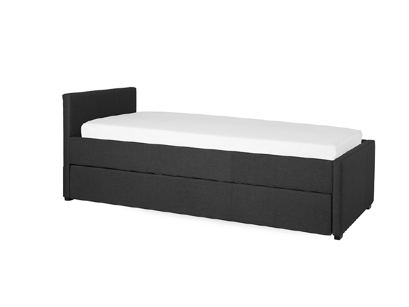 Rozkladacia posteľ 80 cm MERMAID (s roštom) (tmavosivá)