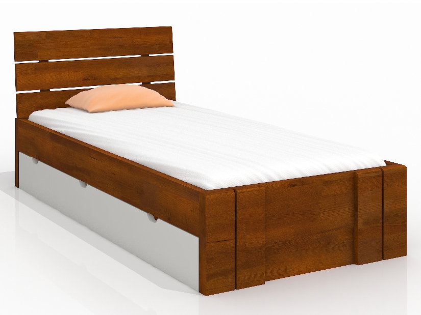 Jednolôžková posteľ 90 cm Naturlig Kids Tosen High Drawers (borovica) (s roštom)