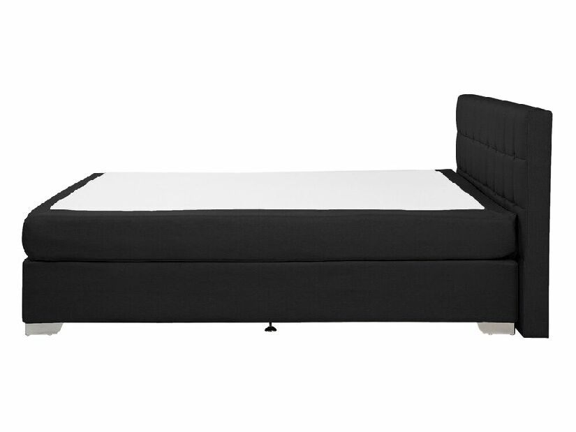 Manželská posteľ Boxspring 140 cm ADIR (s matracmi) (čierna)