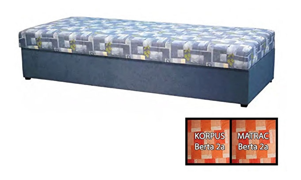 Jednolôžková posteľ (váľanda) 80 cm Kasi (oranžova) (s pružinovým matracom) *výpredaj