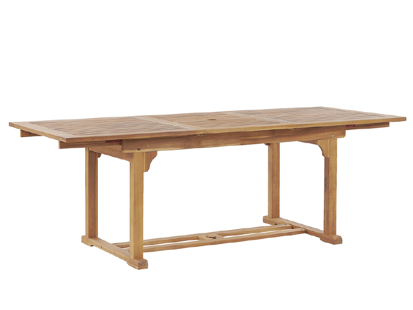Rozkladací záhradný stôl JAMBA (pre 6 až 8 osôb) (svetlé drevo) *výpredaj