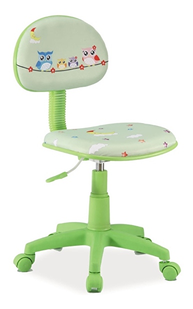 Detská stolička Hop (zelená + vzor 2)