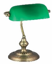Stojanová lampa Bank 4038 (bronzová + zelená)