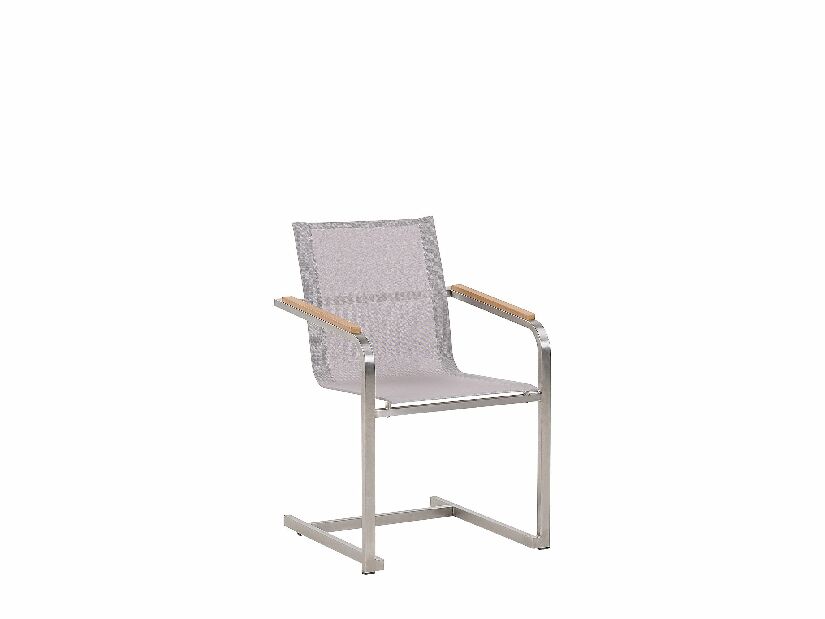 Záhradný set GROSSO/COLSO (dub) (laminát HPL) (béžové stoličky) (pre 6 osôb)