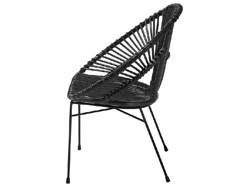 Jedálenská stolička Sakita (čierna)