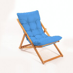 Záhradná stolička Myla (modrá + prírodná)