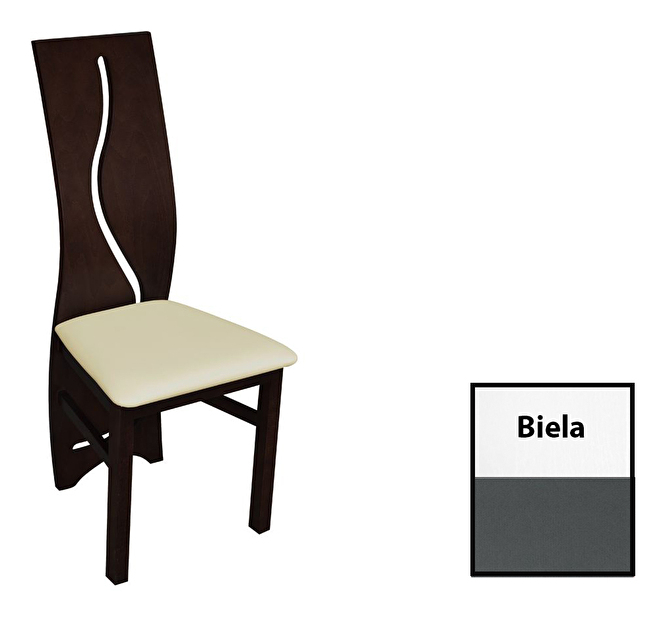 Jedálenska stolička JK3 (biela + sivá) *bazár