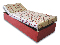 Jednolôžková posteľ (váľanda) 90 cm Darcy (Tehlová 41 + Dodo 1008)