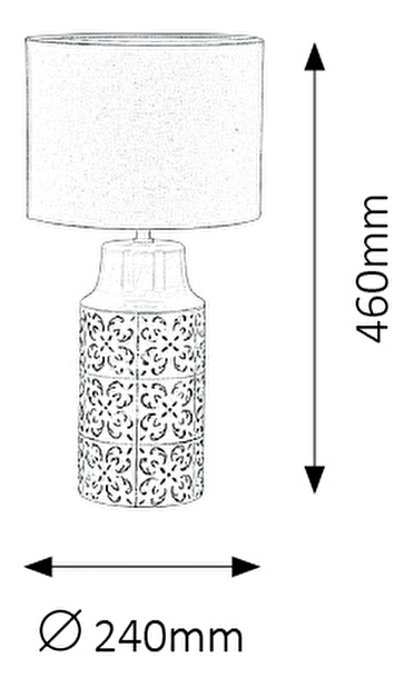Stolová lampa Agnes 4310 (biela + béžová)