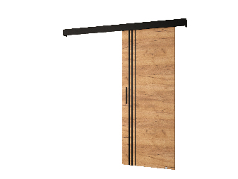 Posuvné dvere 90 cm Sharlene VI (craft zlatý + čierna matná + čierna)