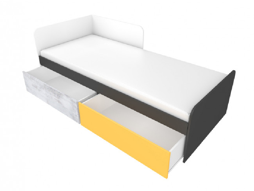 Jednolôžková posteľ 90 cm Bryn B7 (s roštom a úl. priestorom) (L)