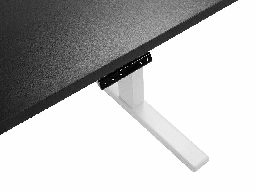 Písací stôl Upgo (čierny biely) (elektricky nastaviteľný)