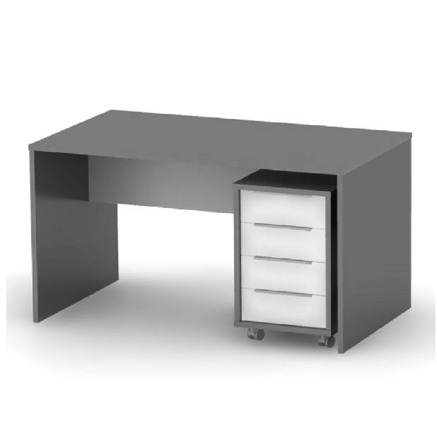 Písací stôl Hamila NEW TYP 16 (grafit + biela)