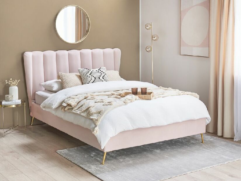 Manželská posteľ 140 cm Mirabell (ružová)