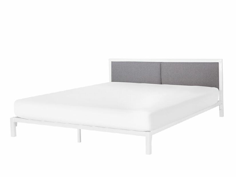 Manželská posteľ 180 cm CAMAR (s roštom) (biela)
