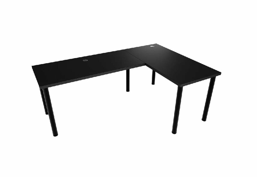 Rohový herný pc stôl Gamer N (čierna) (P) *bazár