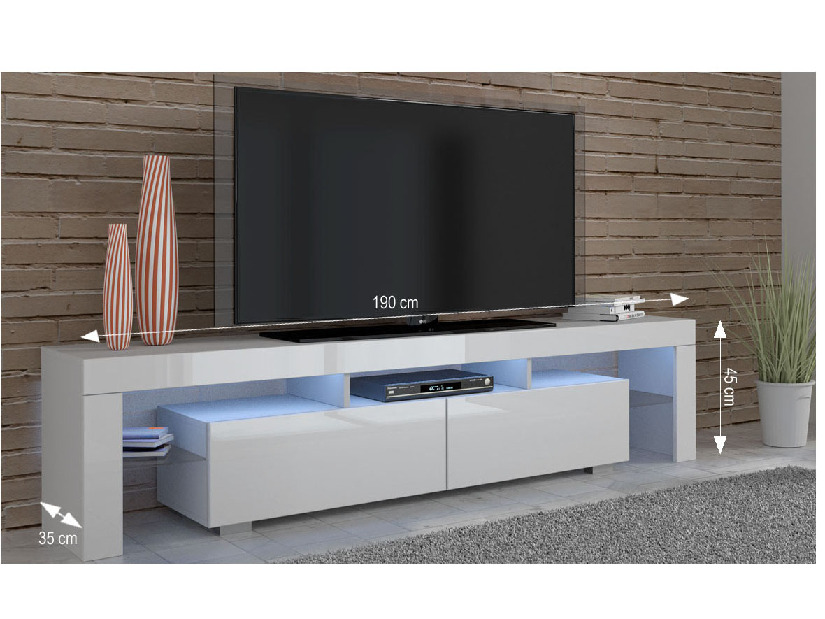 TV stolík/skrinka Nikka 190 BB (LED)