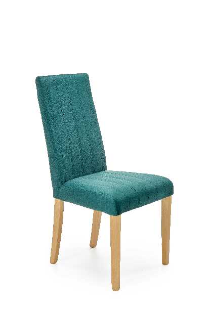 Jedálenska stolička Delph (smaragdová + dub medový)