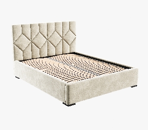 Čalúnená posteľ 180x200 cm Veggie (béžová)