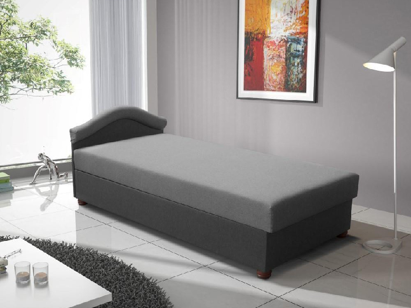 Jednolôžková posteľ (váľanda) 80 cm Aurum (sivá + tmavosivá)