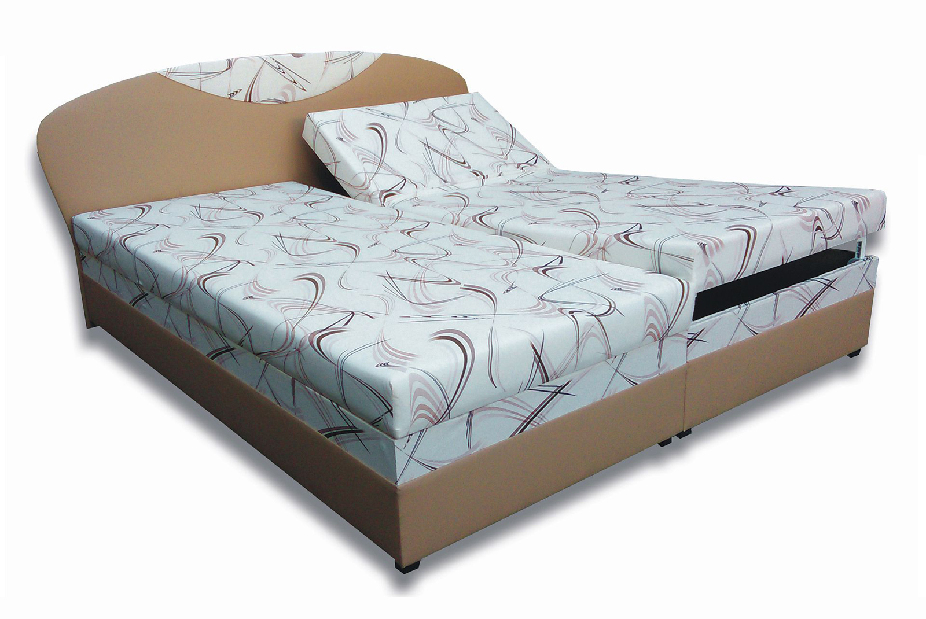 Manželská posteľ 160 cm Island 3 (s penovými matracmi)