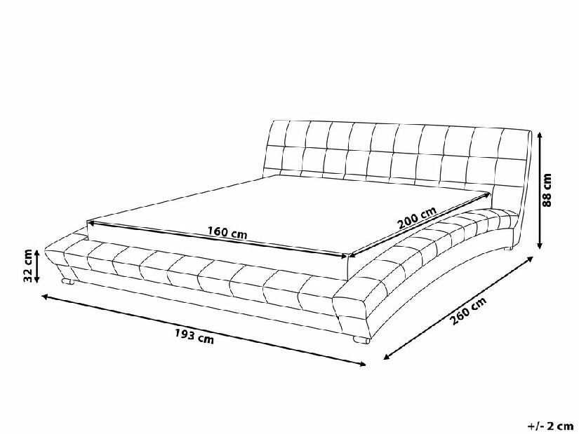 Manželská posteľ 160 cm LILLY (s roštom) (sivá)