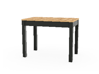 Jedálenský stôl Omega 03 (dub + čierna) (pre 4-6 osôb)