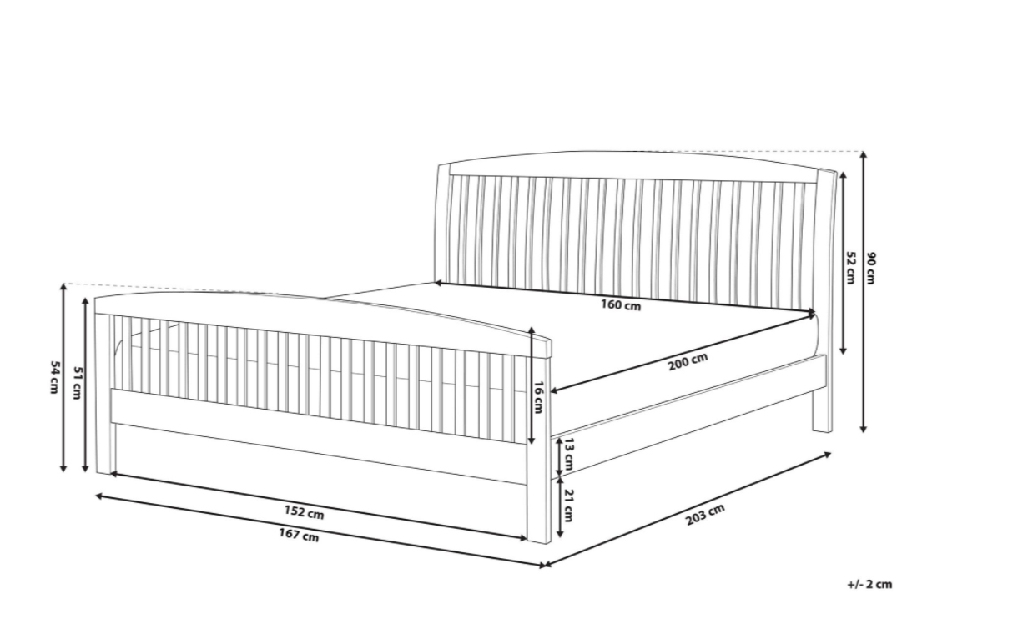 Manželská posteľ 160 cm CASTLE (s roštom) (hnedá)