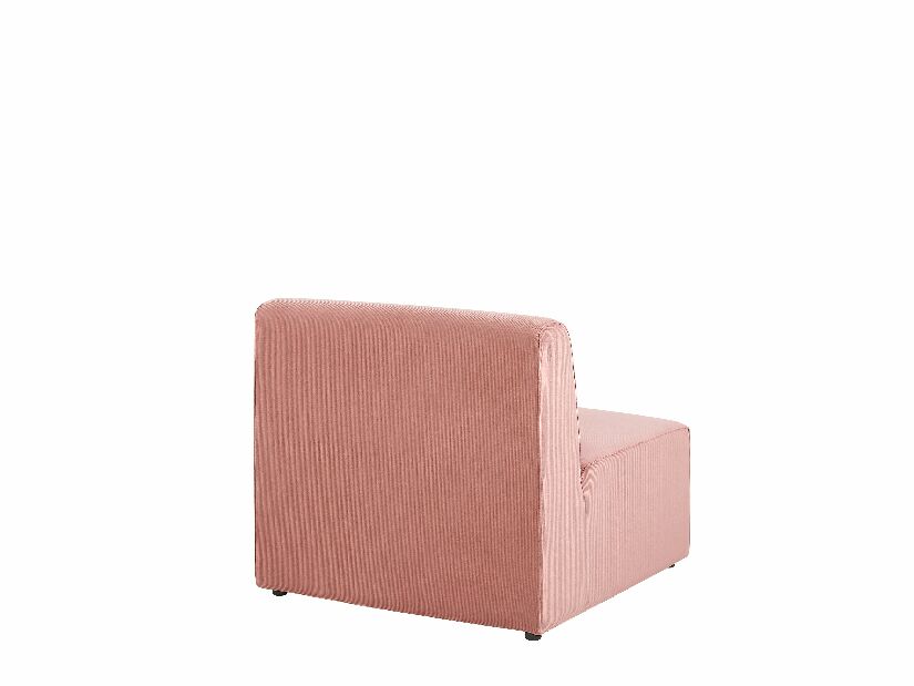 Rohová sedačka LEMMIS (ružová) (pre 4 osoby) (s taburetkou) (menčester) (P)