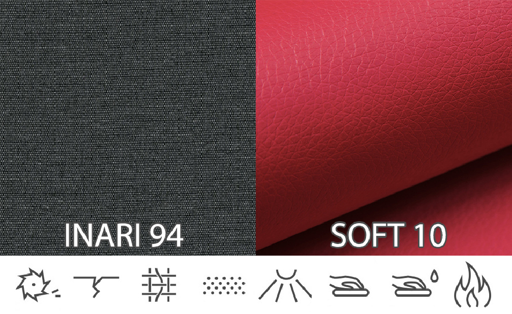 Rohová sedačka Fira (sivá + červená) (P)