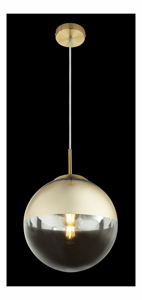 Závesné svietidlo Varus 15856 (moderné/dizajnové) (zlatá + priehľadná)