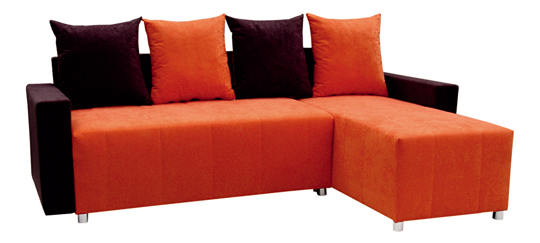 Rohová sedačka Filip 2 (oranž + hnedá)