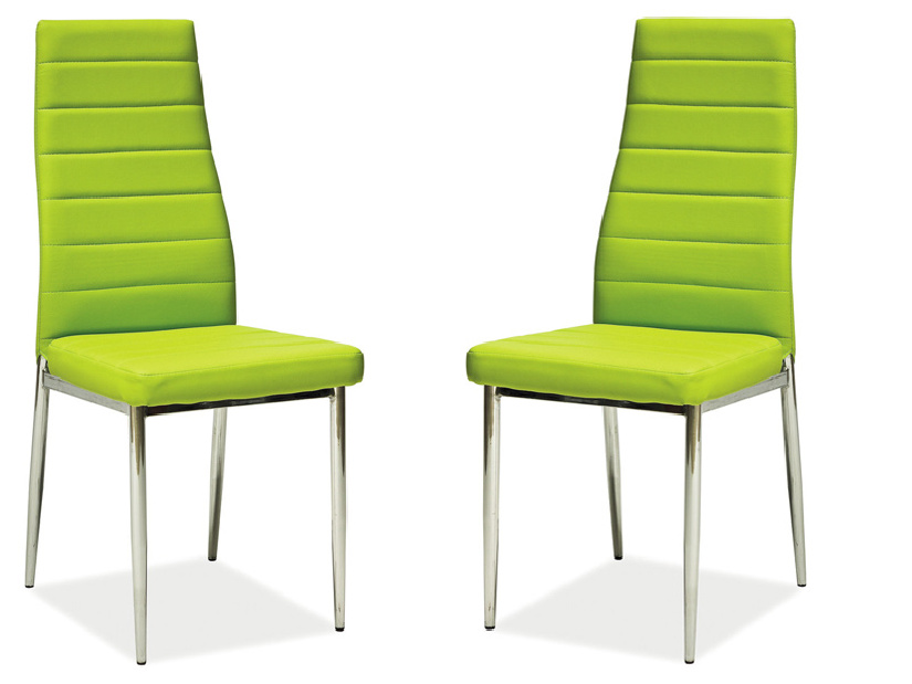 Set 2 ks. jedálenských stoličiek H-261 (ekokoža zelená) *bazár