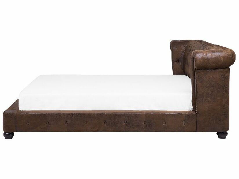Manželská vodná posteľ 180 cm Chomper (hnedá) (s roštom a matracom)