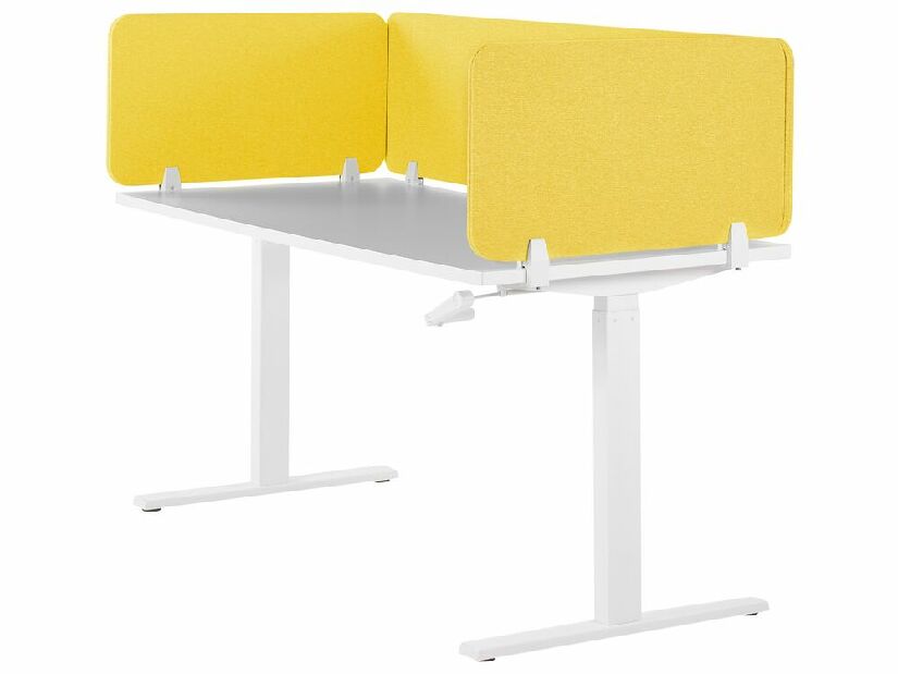 Prepážka na pracovný stôl 130 x 40 cm Walda (žltá) 