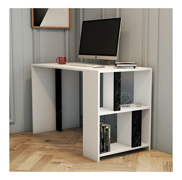 PC stolík Limba (biela + čierna)