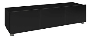 TV stolík/skrinka Mirjan Brenali 150 BR04 (čierny + čierny lesk)