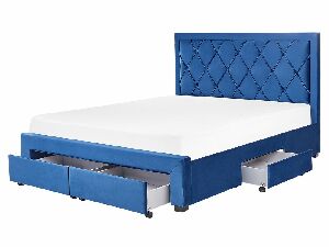 Manželská posteľ 160 cm Levi (modrá)