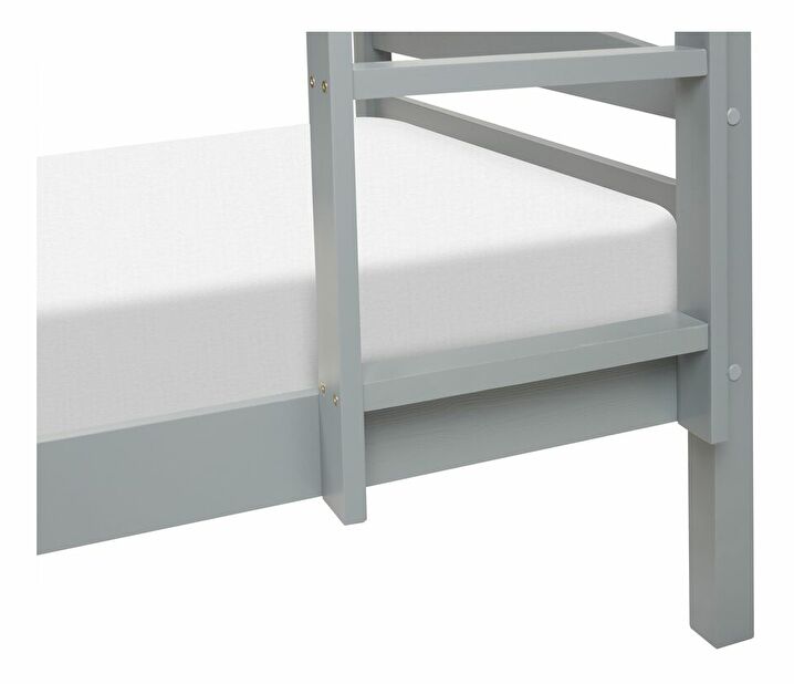 Poschodová posteľ 90 cm Reggeton (sivá) (s roštom)