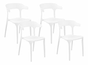 Set 4 ks jedálenských stoličiek Gerry (biela)