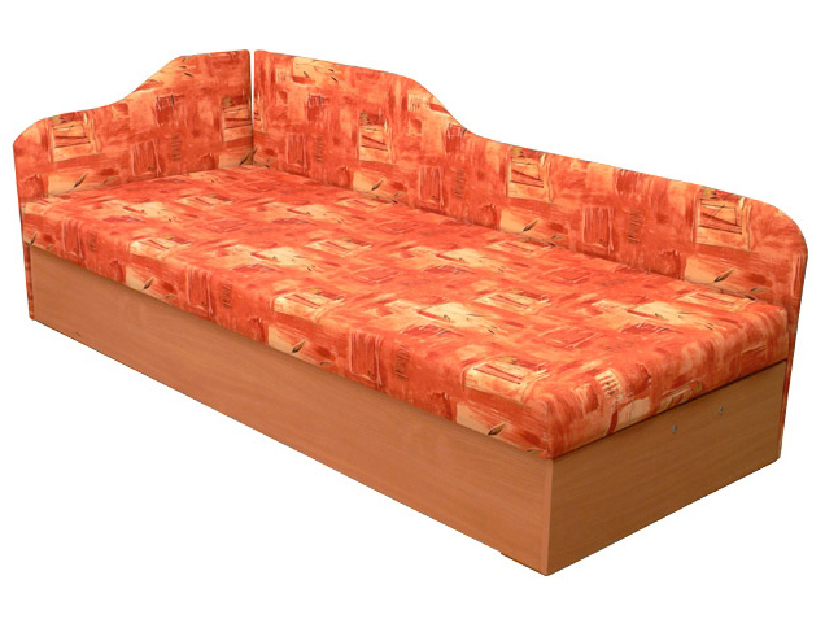 Jednolôžková posteľ (váľanda) 80 cm Eda 4/2 (s pružinovým matracom) (L)